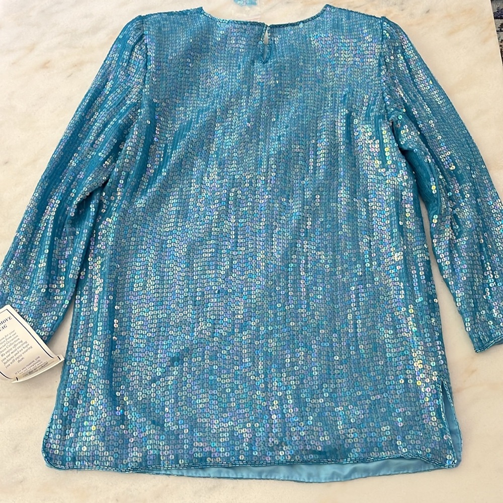 RARE NWT Vintage Sue Brett Sequin Dress Size Medium - Picture 5 of 9